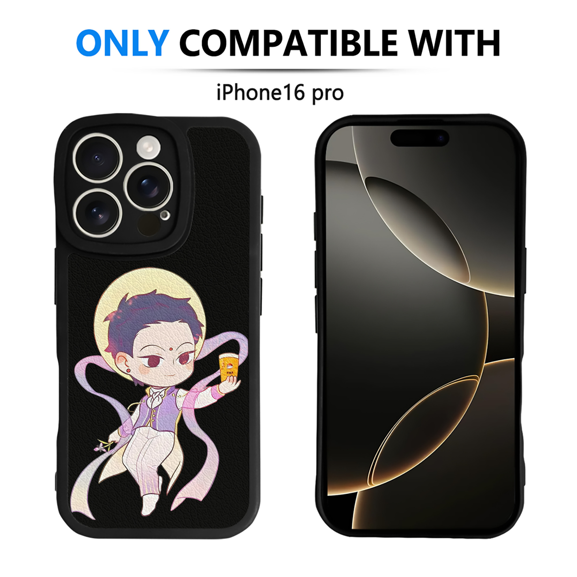 （画像用） Ne Zha 2 ナタ 魔童の大暴れ 【iPhone 16シリーズ対応】シリコンスマホケース（レザー調） 材質：シリコン